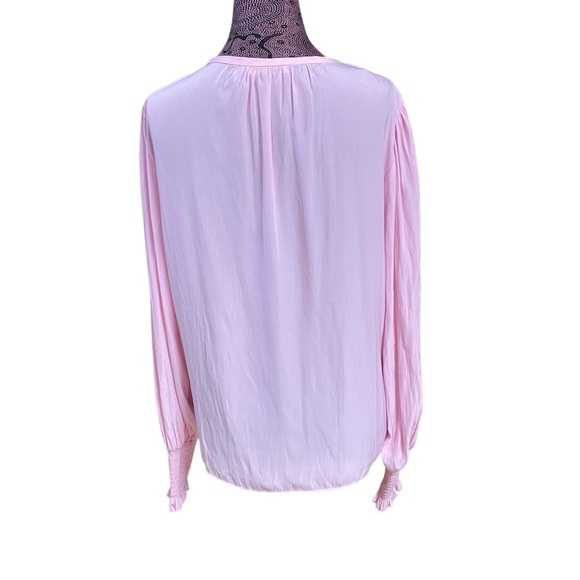 Ramy Brook Sz L Isla Puff Sleeve Pink Top - Picture 4 of 6